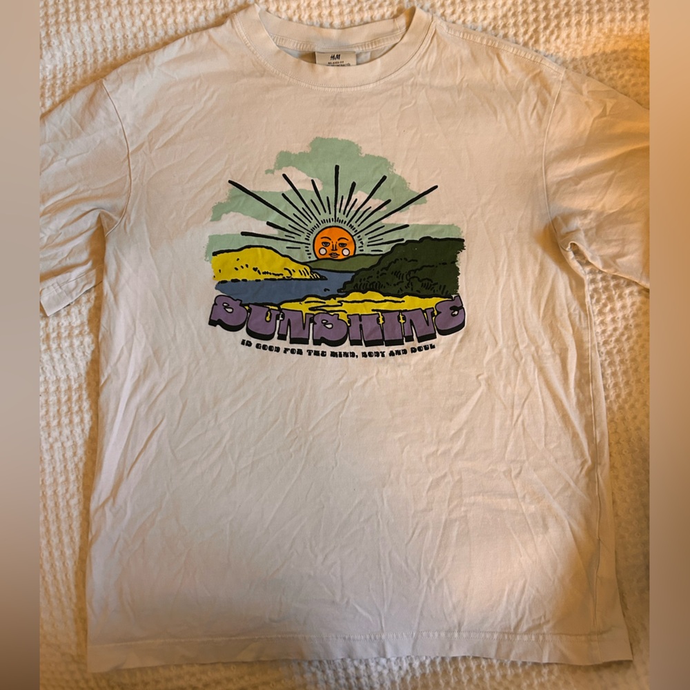 H&M Relaxed Fit White T-Shirt